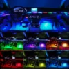 14/18 in 1 Led Acrylic Car Ambient Light RGB 64 213 Color Symphony Acrylic APP Streamer Atmosphere Lamp Kit One Zone Dual Zone