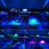 14/18 in 1 Led Acrylic Car Ambient Light RGB 64 213 Color Symphony Acrylic APP Streamer Atmosphere Lamp Kit One Zone Dual Zone