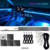 14/18 in 1 Led Acrylic Car Ambient Light RGB 64 213 Color Symphony Acrylic APP Streamer Atmosphere Lamp Kit One Zone Dual Zone
