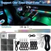 14/18 in 1 Led Acrylic Car Ambient Light RGB 64 213 Color Symphony Acrylic APP Streamer Atmosphere Lamp Kit One Zone Dual Zone