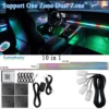 14/18 in 1 Led Acrylic Car Ambient Light RGB 64 213 Color Symphony Acrylic APP Streamer Atmosphere Lamp Kit One Zone Dual Zone